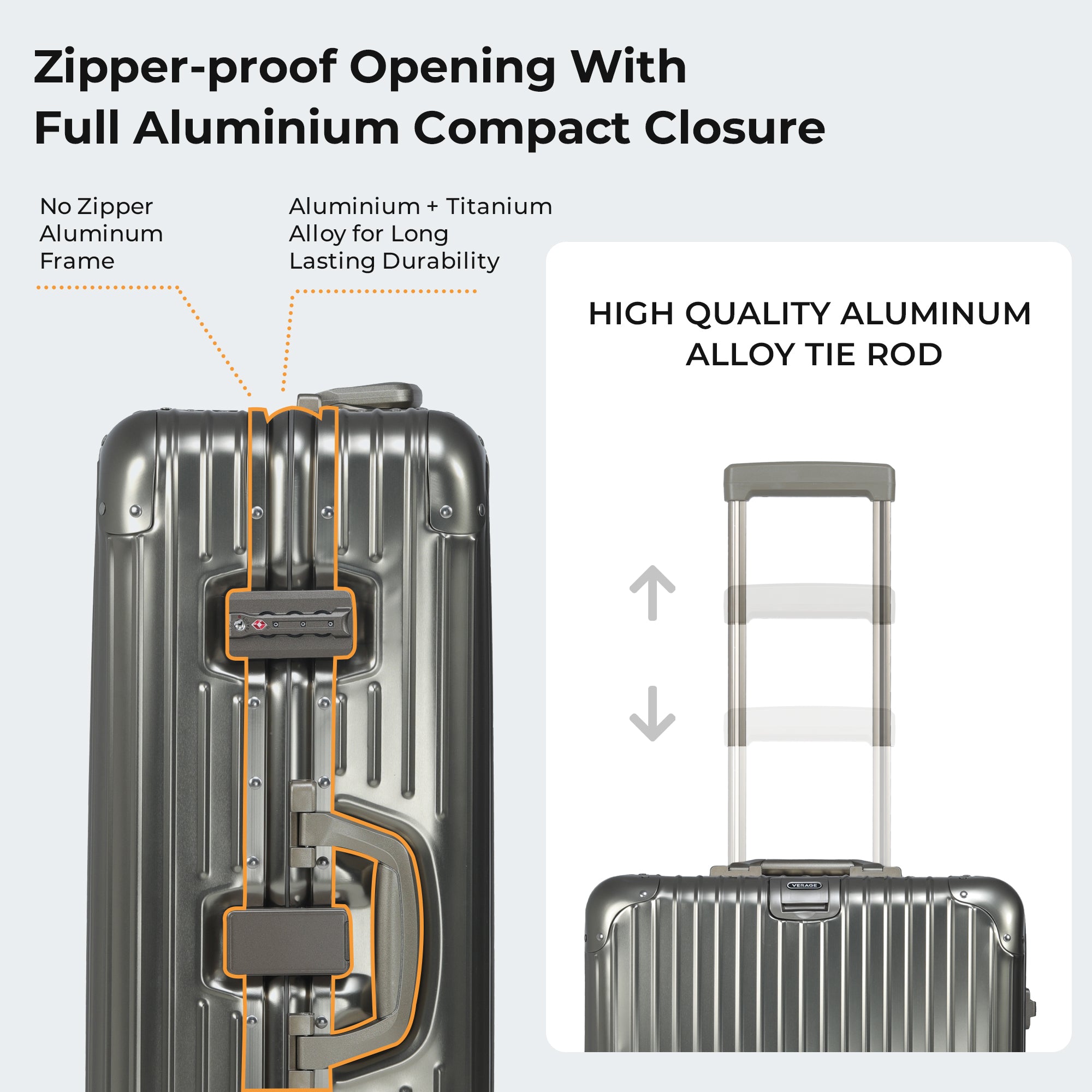 - Secure Jet - The Aluminium Medium Size Luggage