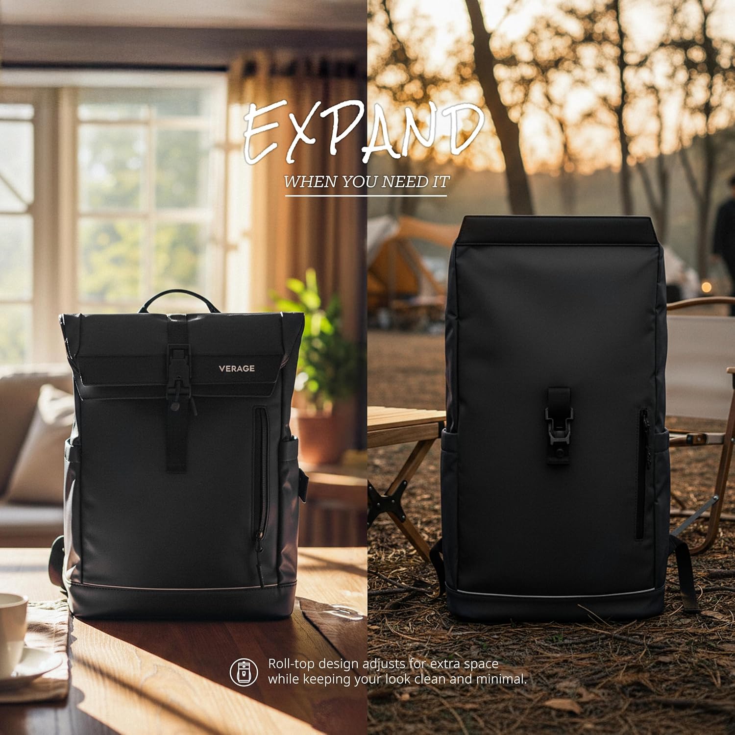 VERAGE Luxe - Roll Top Pulse Backpack