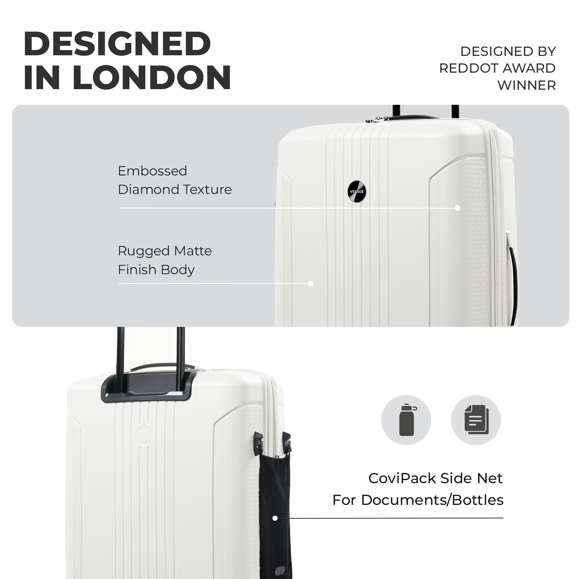 VERAGE Luxe Edinburgh Set Of 2 (S) Carry-on + (M) Check-In