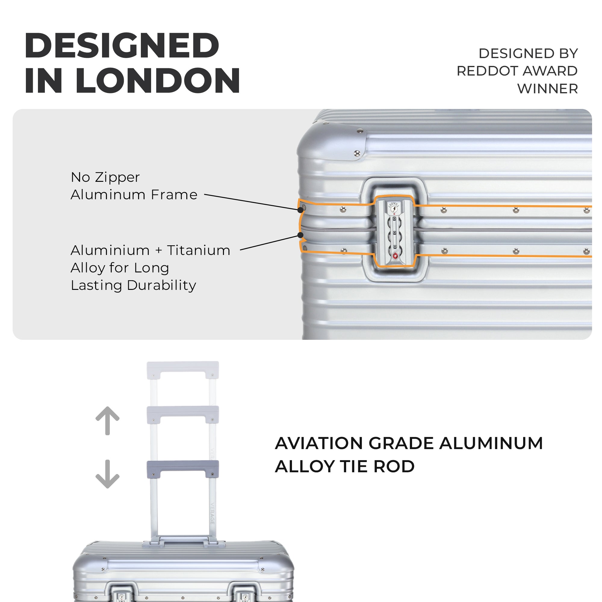 The Aviator - Aluminium Rolling Tote