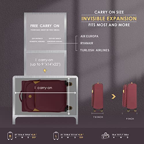 Cambridge - Family Set Of 3 [Lightest Soft Luggage Ever]